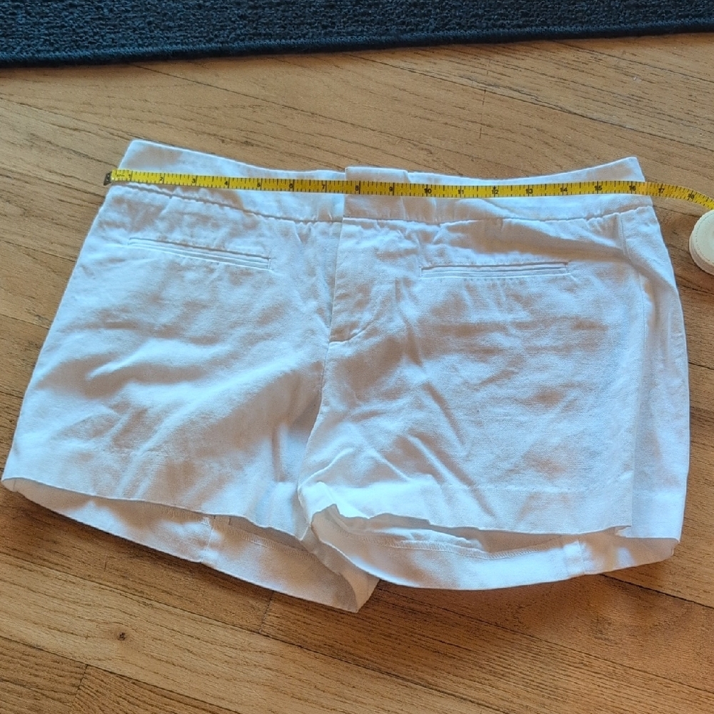 GAP White Tailored Linen-Blend Shorts